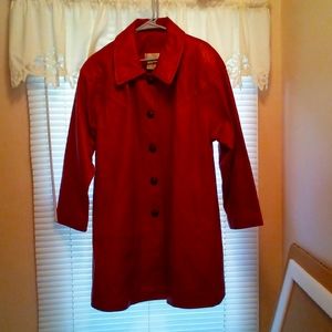 Vintage Allison woods 100% Genuine Leather coat
